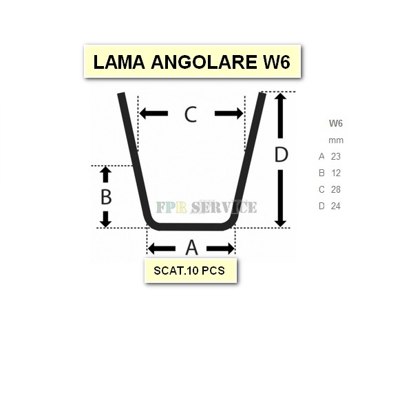 LAME PER RIGATORE W-6 (10 Pz)